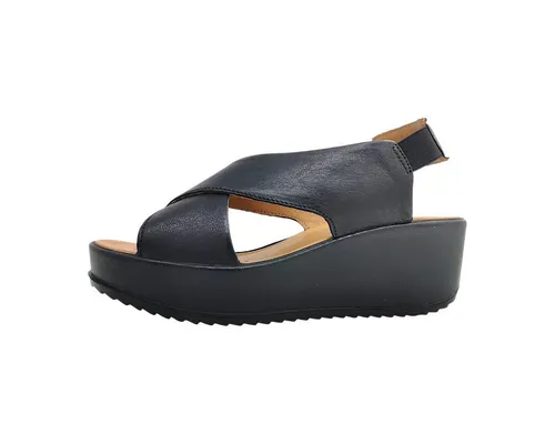 IGI & CO Sandalette Plateausandale schwarz 41 EU - Elegante Sandalette in Größe 41 EU mit 5,5 cm Absatzhöhe. Aus hochwertigem Leder gefertigt, bietet sie Komfort und Stil für jeden Anlass.