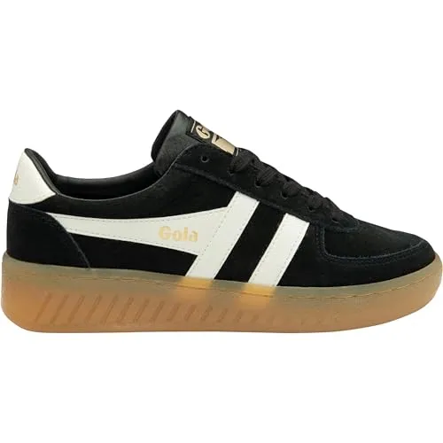 Gola Sneaker Grandslam Wildleder 2024 schwarz/weiß Damen - Sneaker im Heritage-Stil aus hochwertigem Wildleder, ideal für einen entspannten Look. Die Gummisohle sorgt für Komfort und Langlebigkeit.