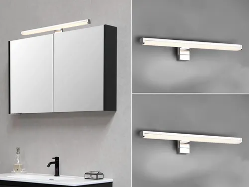 LED Wandlampen Set für Bad & WC - Chrom 40cm - Elegantes 2er Set Bad-Wandleuchten für stilvolle Beleuchtung. Flexibel montierbar am Spiegel oder an der Wand, blendfreies Licht und IP44 Schutz für alle Badezimmer.