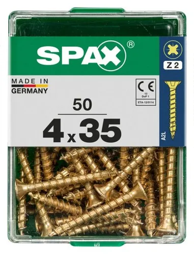 Spax Universalschrauben 4.0 x 35 mm PZ 2 - 50 Stk.  Schraube