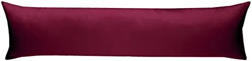 Bettwaesche-mit-Stil Mako-Satin Seitenschläferkissen Bezug aus 100% Baumwolle (Baumwollsatin) viele Farben & Größen Uni/einfarbig (40 cm x 145 cm, Pink) viele Farben & Größen