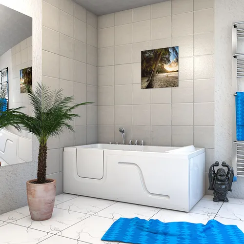 Whirlpool Seniorenwanne mit Tür S17-TH-WP-R 75x150cm
