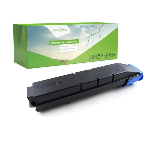 Green2Print Toner Cyan 20000 Seiten - Hochwertiger Recycling Toner für Kyocera TASKalfa 4550CI, 4551CI, 5550CI, 5551CI mit einer Ergiebigkeit von 20.000 Seiten. Umweltfreundlich und mit kompetentem Kundenservice.