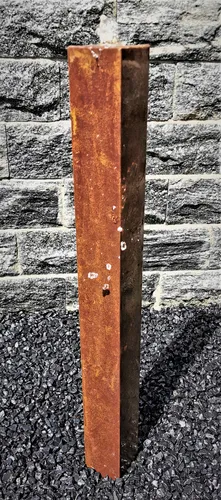 Säulenbrunnen Cortenstahl 100 cm eckig mit LED