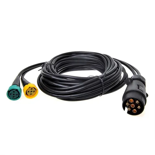 Pro Plus Kabelsatz 5M - 7-polig und 2x 5-polig Steckverbinder - Anhänger-Elektrik für einfache Anschlüsse von Rückleuchten, inkl. 7-poligem Stecker und 2x 5-poligen Steckverbindern, ideal für Wohnwagen und Anhänger.