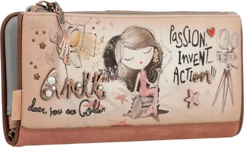 Anekke Hollywood Flexible RFID Wallet L Multicolor - Damen-Geldbörsen mit geräumiger Fächeraufteilung und RFID-Schutz für sicheres Bezahlen im stilvollen Design. Maße: 20,5 x 11 x 3 cm.