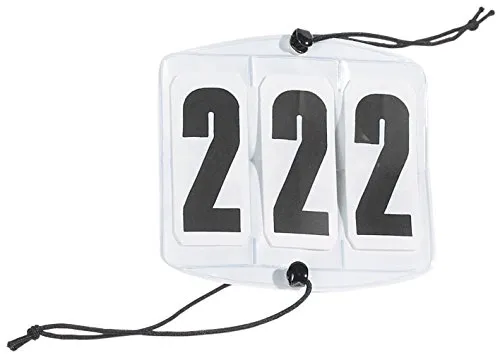 BUSSE Startnummern RUND, 3-stellig, Gummiband, weiß in weiß von Busse