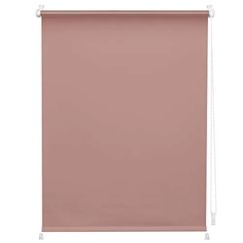 Lichtblick Verdunklungsrollo ohne Bohren, Klemmfix, Thermorollo, Hitzeschutz, Sichtschutz, Wandmontage, Deckenmontage, Rollo für Fenster und Türen Altrosa,60 cm x 150 cm (B x L)