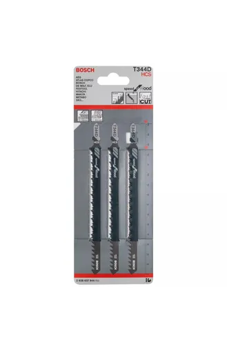 Bosch Stichsägeblatt T 344 D Speed for Wood 3er-Pack von Bosch Professional