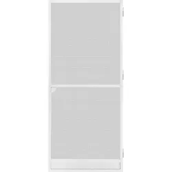 Schellenberg Fliegengittertür Premium, 120 x 240 cm, weiß - Fliegengitter für Balkon- und Terrassentüren, schützt effektiv vor Insekten. Hochwertiges Klarsicht-Gitter und langlebige Aluminium-Rahmenprofile sorgen für dauerhafte Nutzung.