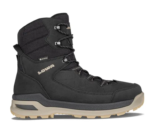 LOWA Ottawa GTX Stiefel schwarz/beige 42 - Wanderschuhe mit wasserdichter Gore-Tex Membran und robustem Obermaterial, ideal für anspruchsvolle Trails und Outdoor-Abenteuer.