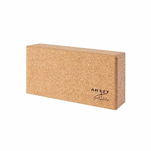Produktbild ARTZT vitality Yogablock aus Kork | Block für Yoga aus 100% Kork| Yoga Zubehör für bessere Übungen | Yogablock Kork nachhaltig Made in Portugal Beige, 22,7 x 12 x 6,5 cm
