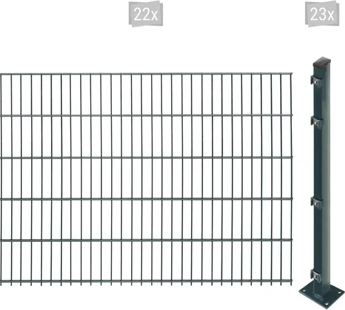 Arvotec Doppelstabmattenzaun EASY 103 - Robust und flexibel - Doppelstabmattenzaun, 103 cm hoch, witterungsbeständig dank Pulverbeschichtung und Verzinkung. Ideal für Privat- und Gewerbegrundstücke, modular erweiterbar.