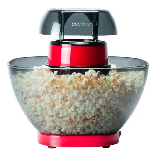 Cecotec Elektrische Popcornmaschine Fun&Taste P'Corn Easy - Popcorn-Maschine mit 1200 W für gesunde Snacks ohne Öl. Heißluftinjektion und abnehmbare Schüssel sorgen für einfache Reinigung und perfekten Genuss in nur 3 Minuten.