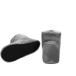 RAIKOU COSYSCHOE Hausschuhe-Pantoffel Stiefel für Damen, Herren aus Micro Flausch mit ABS und Rutschfester Sohle, Super Flauschige Anthrazit-37/40 - Grau - 37-40