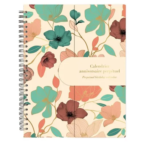 Gaia Geburtstagskalender beige 23x17cm 50 Blatt von c