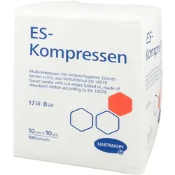 ES-KOMPRESSEN unsteril 10x10 cm 8fach 100 St