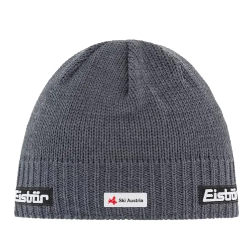 Eisbär Trop Ski Austria Mütze - Strickmütze für Damen und Herren aus 50% Merinowolle und Fleece, ideal für kalte Tage. Mulesing-frei für verantwortungsbewusste Mode und perfekte Temperaturregulierung.