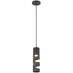 Trio Leuchten Pendelleuchte Stream 364000132 - Moderne Pendelleuchte aus schwarzem Metall, höhenverstellbar bis 150 cm, ideal für stimmungsvolle Beleuchtung in jedem Raum. Leuchtmittel nicht enthalten.