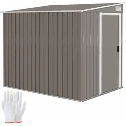 Outsunny Metall Gerätehaus 2,81m² - Gerätehaus für den Außenbereich mit Pultdach, wetterfest und ideal zur organisierten Aufbewahrung von Gartengeräten, Fahrrädern und mehr.