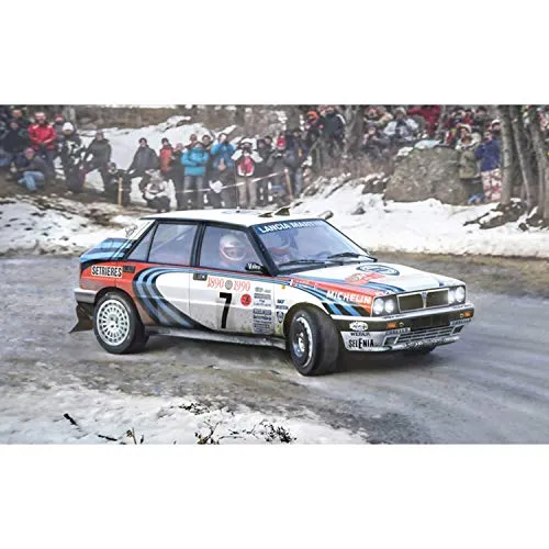 Lancia Delta HF Integrale Rally Biasion 1:24 Modellbausatz - Automobile, detailgetreuer Bausatz im Maßstab 1:24 für leidenschaftliche Modellbauer und Rallye-Fans