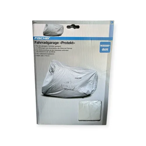 FISCHER 50467 Fahrradgarage – Hochwertige Fahrrad Abdeckung mit Aufbewahrungstasche - Fahrradkoffer & Fahrradtransporttaschen, wasserdicht und schützt Ihr Fahrrad vor Witterungseinflüssen