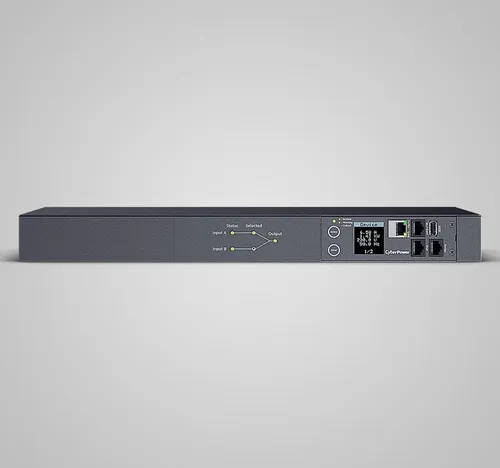 CyberPower Switched ATS PDU44004 - Rack-Stromverteilungseinheit - Netzteile mit 12 Ausgängen, ideal für Server-Racks, bietet zuverlässige Stromverteilung und Fernüberwachung über Ethernet.