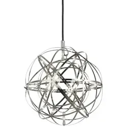 s.luce Atom LED-Hängelampe, Chrom, Rund, 30x30x30 cm von s.luce