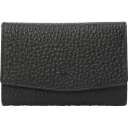 Voi Hirsch Geldbörse aus Leder 17 cm schwarz - Elegante Lederbörse in Schwarz, ideal für stilbewusste Männer, mit vielen Fächern für Karten und Geld.