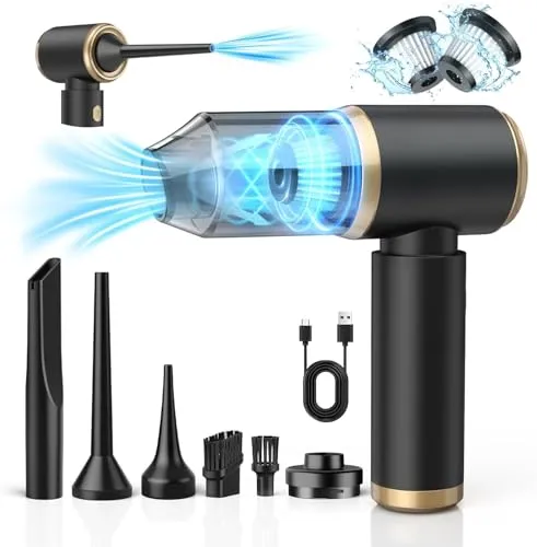 NIWOHOM Handstaubsauger, 15000Pa Handstaubsauger Akku Kabellos, 4 In 1 Leistungsstarker Auto Staubsauger Stark mit Waschbar HEPA-Filter Beutellos per Auto, Haus