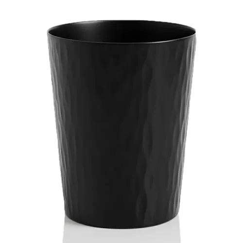 Sinoba Papierkorb 9099 Mülleimer Abfalleimer Papiereimer Kunststoff ideal für Kinderzimmer Büro Küche Höhe 30 cm 12L (Schwarz)