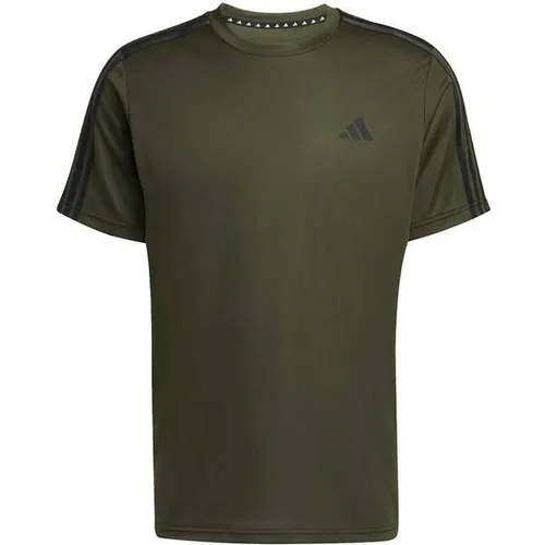 adidas Performance T-Shirt TR-ES BASE 3S T in Grün S (44/46) - Herren-Shirts mit AEROREADY-Technologie für optimale Feuchtigkeitsregulierung, ideal für Fitness und Sport.