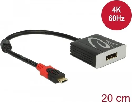 DELOCK USB Adapter C -> DP (Alt Mode) 4K 60Hz - USB-Grafiklösungen, ermöglicht eine beeindruckende 4K-Auflösung bei 60Hz für gestochen scharfe Bilder und flüssige Videos.