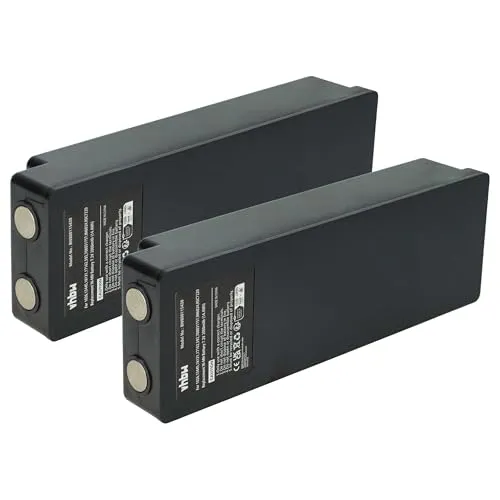 vhbw 2X Akku kompatibel mit Scanreco RC400, RC590, YWW0439, RC960 Industrie-Funkfernsteuerung Fernbedienung (2000 mAh, 7,2 V, NiMH) - Schwarz