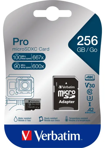 Produktbild Verbatim Pro U3 256GB microSDXC Speicherkarte