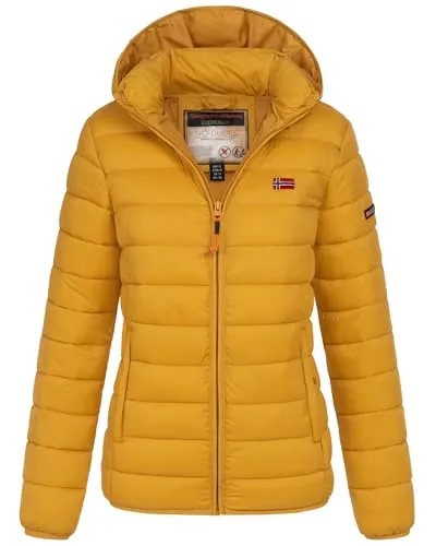 Geographical Norway Steppjacke Damen XL (42) - Sportlich und Leicht für den Frühling - Modische Steppjacke für Damen in Größe XL (42) aus 100% Polyester. Ideal für Outdoor-Aktivitäten und Übergangszeiten, mit praktischem Stehkragen und Reißverschluss.