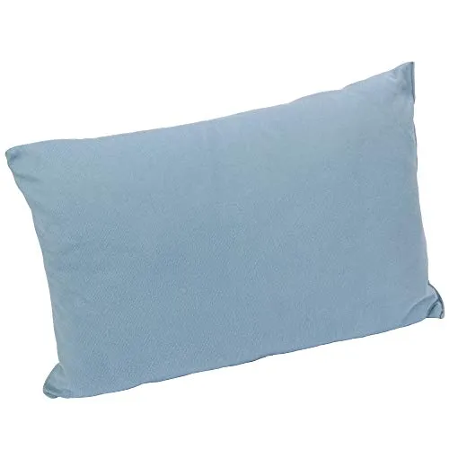 10T Deluxe Pillow Deluxe - Reisekissen Mikrofleece Blau, Grau - Kopfkissen Antibakteriell, Leicht, Waschbar & Hautfreundlich, Ideal für Reisen, Camping & Outdoor Komfort - 40x30x10 cm