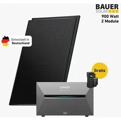 Balkonstrom Balkonkraftwerk 900W mit Speicher und Anker 3 Pro - Innovatives Balkonkraftwerk mit 900W bifazialen Solarmodulen und 2,7 kWh Stromspeicher. Ideal für nachhaltige Energiegewinnung, inklusive smarter Energiesteuerung per App.