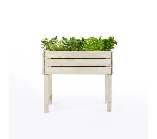 Mega Holz Balkon-Hochbeet STELZO M 85x40x75