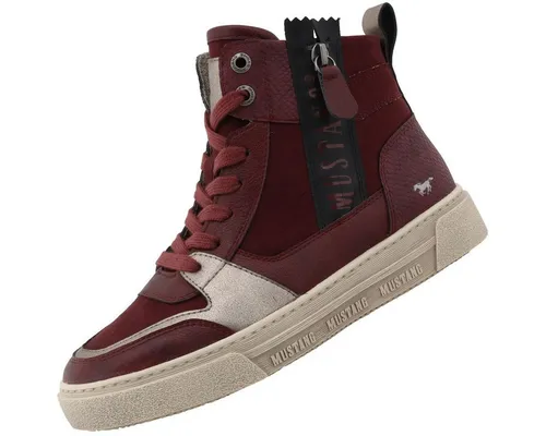 Mustang Shoes Sneaker Lederimitat Damen Gr. 40 in rot von Mustang Shoes