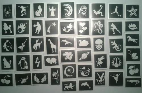 Tattoo-Schablonen für Glitzer Tattoos / body art Jungen und Mädchen 400