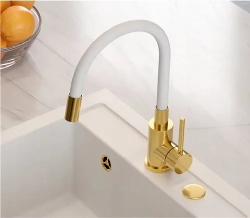 Faizee Home Küchenarmatur Faizee Home Designer Armatur Edelstahl & Messing für Bad & Küche