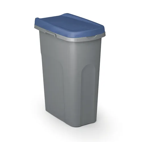 Casaria Mülleimer mit Deckel in blau von Deuba