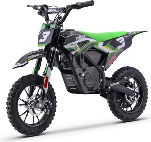 Beneo Motors Panther grün - Elektrisches Kinder-Motorrad für abenteuerliche Fahrten, Höchstgeschwindigkeit 22 km/h, ideal für Kinder ab 4 Jahren, inklusive Ladeadapter und robusten Gummireifen.