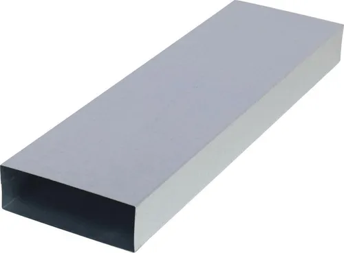 Subtiel Lüftungsschacht Flachkanal 150 x 50 mm – 50 cm Länge - Robuster und effizienter Lüftungsschacht für Kamine & Holzöfen. Ideal für eine optimale Luftzirkulation, gefertigt aus hochwertigem Material in eleganter Silberfarbe.