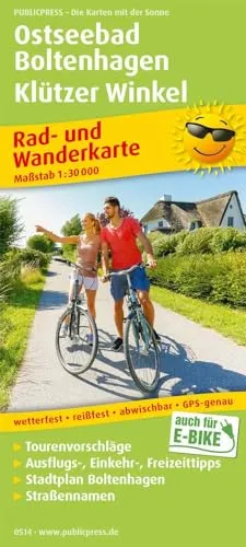 Ostseebad Boltenhagen - Klützer Winkel: Rad- und Wanderkarte mit Ausflugszielen, Einkehr- & Freizeittipps, wetterfest, reissfest, abwischbar, GPS-genau. 1:30000 (Rad- und Wanderkarte: RuWK)
