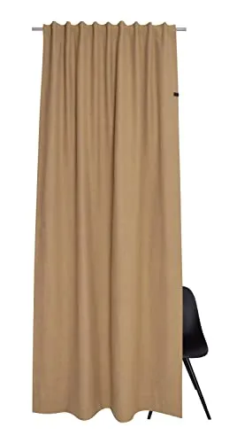 SCHÖNER WOHNEN Kollektion Schlaufenschal - Gelb - Gardinen aus hochwertigem Baumwollmischgewebe, Breite 130 cm, ideal für stilvolle Fensterdekoration und gemütliches Ambiente.