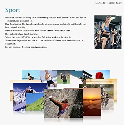 SilverWash Wäschedesinfektion Universal - Antibakteriell ab 30° - Waschmittel zur effektiven Wäschedesinfektion, schützt vor Pilzen und Bakterien, ideal für Sportbekleidung, geprüft durch Hohenstein für höchste Qualität.