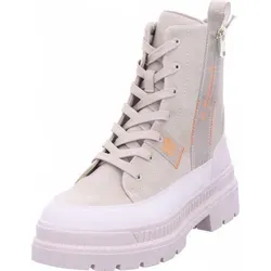 Bagatt Stiefelette aus Kunstleder/Textil - Wanderschuhe in beige mit robustem Design, ideal für vielseitige Outfits. Die Stiefelette bietet optimalen Tragekomfort durch anpassbare Passform und praktischen Reißverschluss.