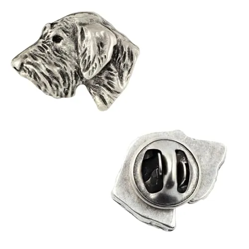Art-Dog Unique Edition Silber Hund Anstecknadel mit Eleganten Schatulle - Versilbert Handmade - Broschen Frauen - Silber Brosche Schmuck - Teckel II – 1,7x1,7x4cm